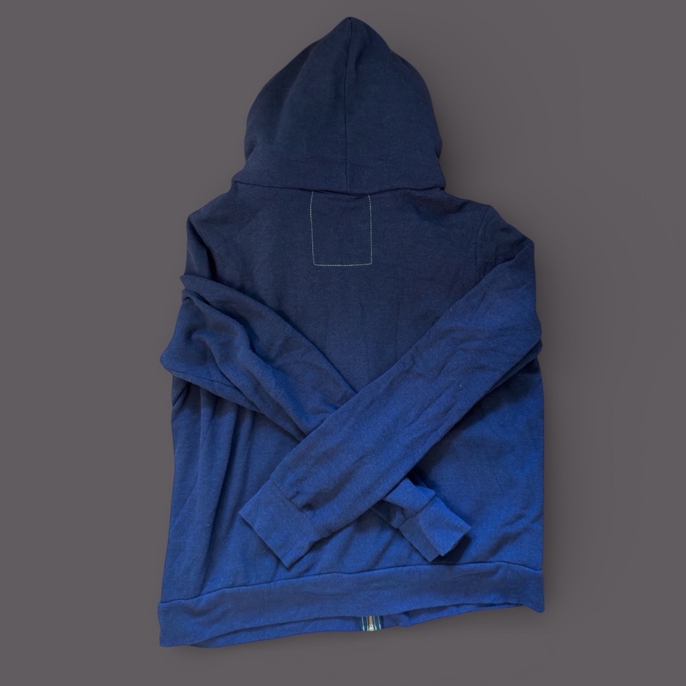 Rare Fleeced Lined Aviator Nation Navy 5 Stripe Hoodie - Picture 4 of 8